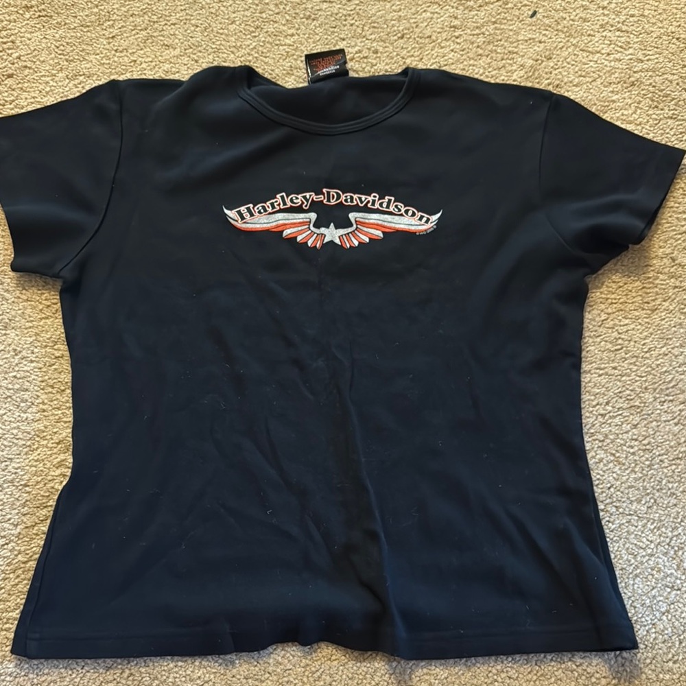Harley-Davidson Black Tee with Winged Logo